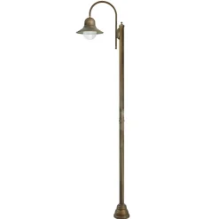 Moretti Luce 270 cm høy Felizia-stolpelampe i antikk messing| Lyktestolper