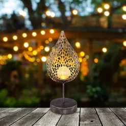 Globo 33528 LED-solcellelampe i bladform| Dekorasjonsbelysning|Terrassebelysning