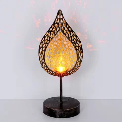 Globo 33528 LED-solcellelampe i bladform| Dekorasjonsbelysning|Terrassebelysning