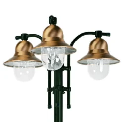 K.S. Verlichting 3 lyskilder lyktestolpe Toscane, grønn Online