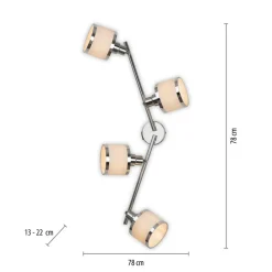 JUST LIGHT. GmbH Accor takspotlight med fire flammer Clearance