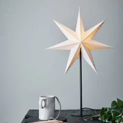 Markslöjd Adventsstjerne med fot Lively, hvit/svart Sale
