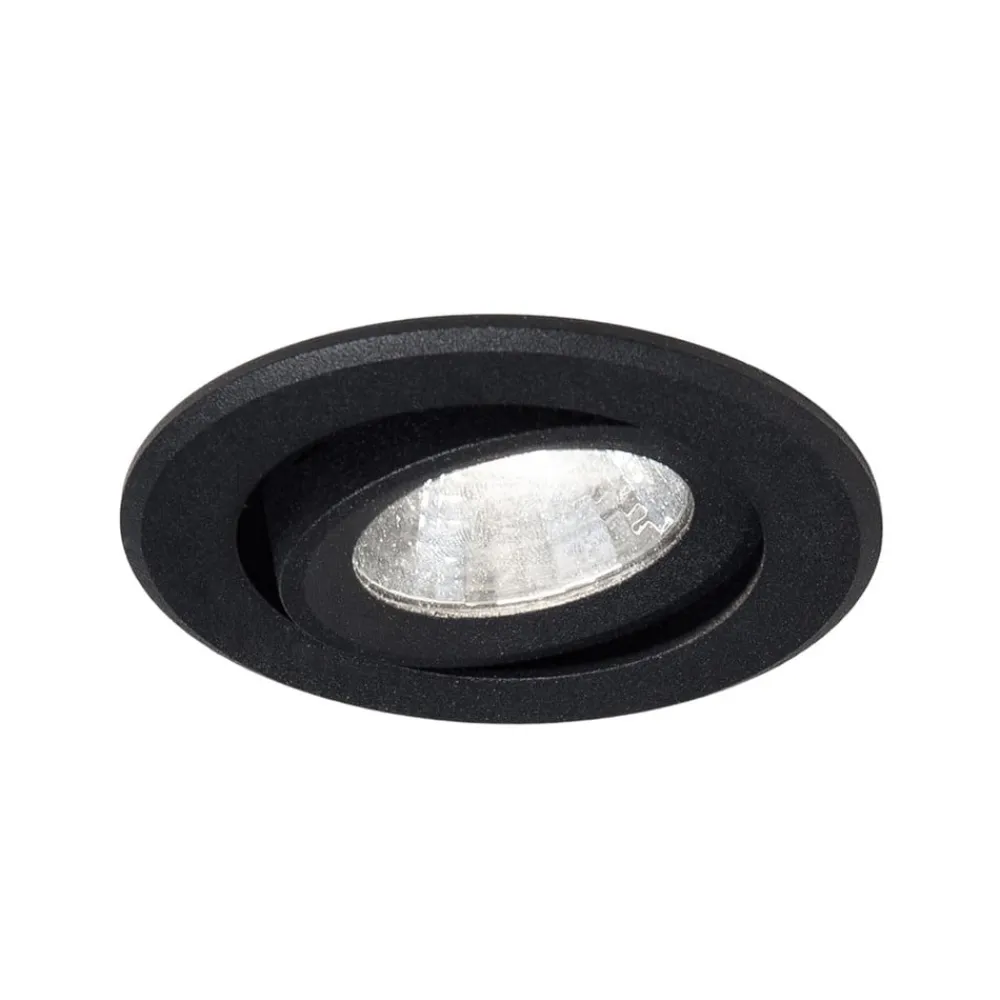 Molto Luce Agon Round LED innfelt spotlight 3 000K 40° svart| Downlights