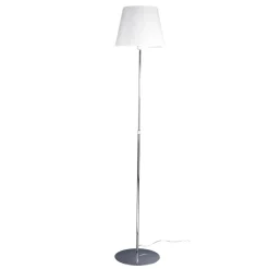 Aluminor Store gulvlampe, krom/hvit| Gulvlamper