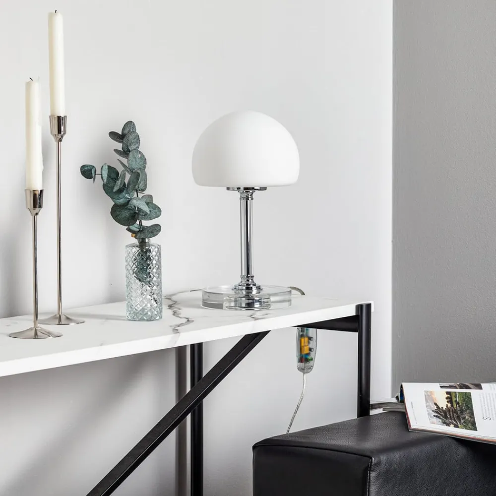 Steinhauer Ancilla - krom LED-bordlampe med dimmer| Bordlamper