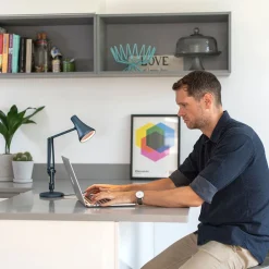 Anglepoise 90 Mini Mini LED-bordlampe stålblå New