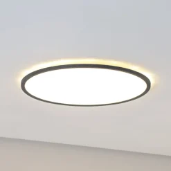 TK Lighting Aqua LED-panel, Ø 50 cm, svart, metall/plast, CCT dimbar| Butikkbelysning|Led-Innendørs