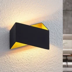 Arcchio Assona vegglampe, svart-gull Outlet