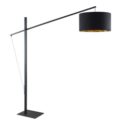 Arcchio buelampe Mossa, 200 cm, svart-gull, tekstil Sale