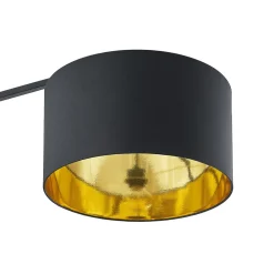 Arcchio buelampe Mossa, 200 cm, svart-gull, tekstil Sale