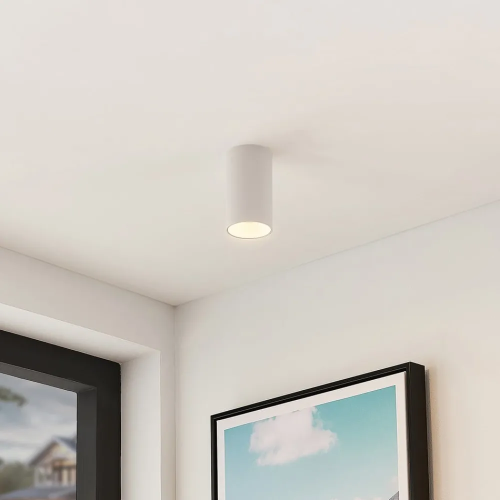 Arcchio Downlight Brinja, hvit, metall, Ø 6 cm, rund, GU10| Spotter I Tak|Taklamper