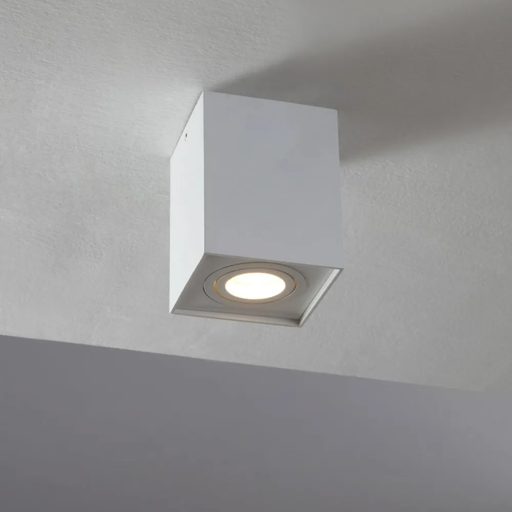 Arcchio downlight Jolina, kantet, hvit, 13 cm, metall| Kontorbelysning