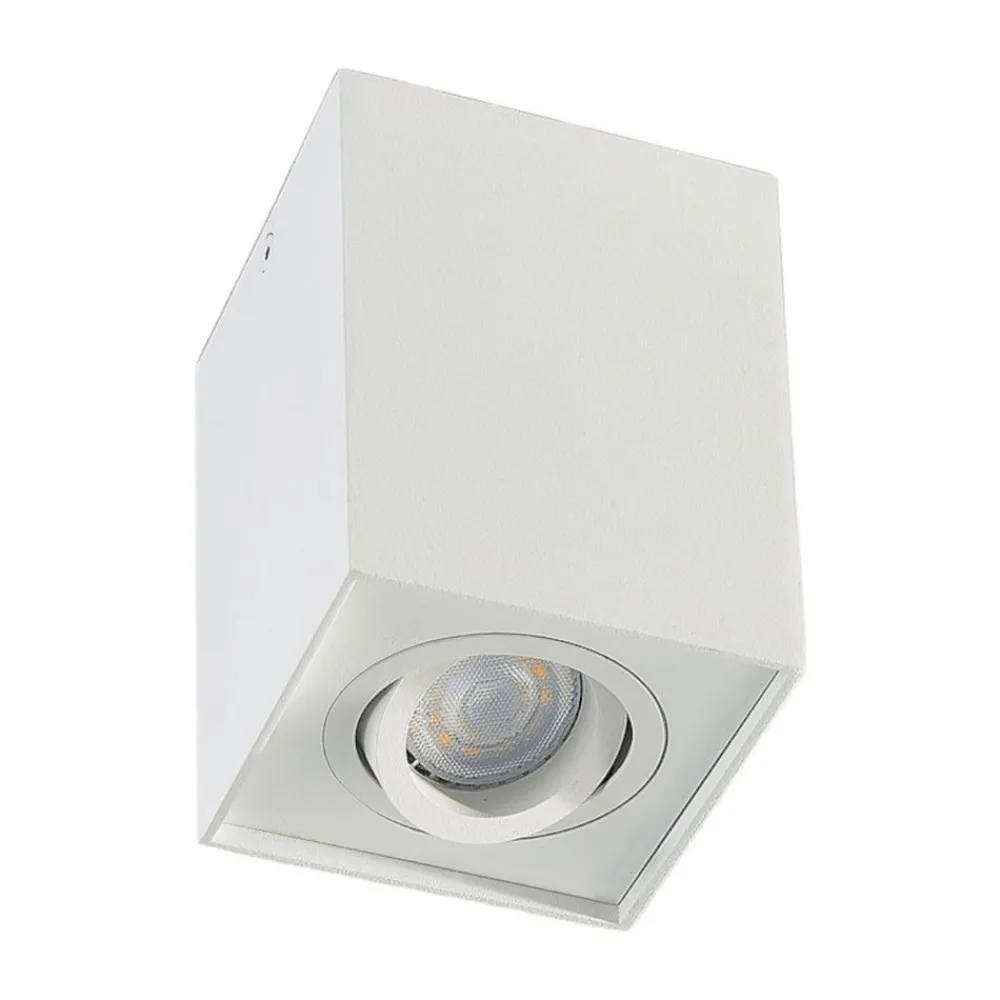 Arcchio downlight Jolina, kantet, hvit, 13 cm, metall| Kontorbelysning