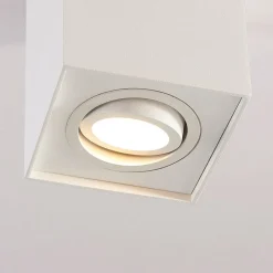 Arcchio downlight Jolina, kantet, hvit, 13 cm, metall| Kontorbelysning