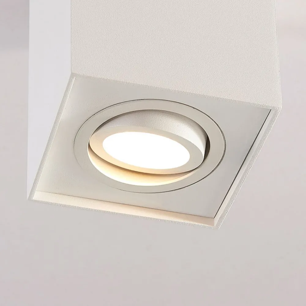 Arcchio downlight Jolina, kantet, hvit, 13 cm, metall| Kontorbelysning