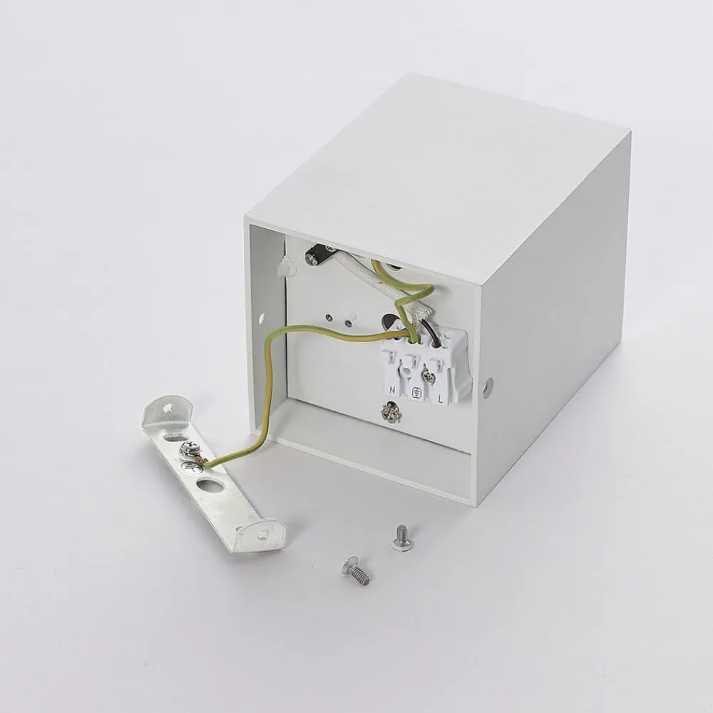 Arcchio downlight Jolina, kantet, hvit, 13 cm, metall| Kontorbelysning