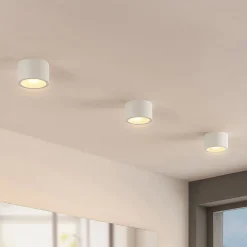 Arcchio downlight Nieva, G9, hvit, rund, Ø 10cm, metall| Kontorbelysning|Downlights