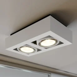 Arcchio downlight Ronka, 34 cm, 2 lyskilder, hvit, GU10 New