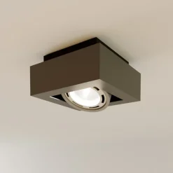 Arcchio downlight Ronka, grå, 19 cm x 19 cm, GU10 Clearance