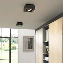 Arcchio downlight Ronka, grå, 19 cm x 19 cm, GU10 Clearance