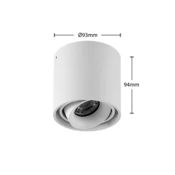 Arcchio downlight Walza, hvit, metall, Ø 9,3 cm, GU10 Discount