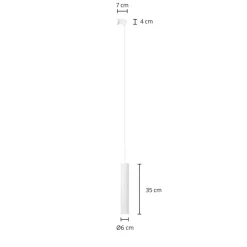 Arcchio Ejona skinnependel hvit GU10 6/35cm Hot