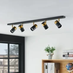 Arcchio Evaro takspot, gullring bak, 5-lk.| Butikkbelysning|Kontorbelysning