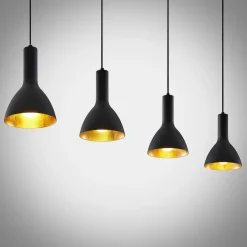 Arcchio hengelampe Cosmina, 4 lyskilder, lengde 120 cm, svart Discount