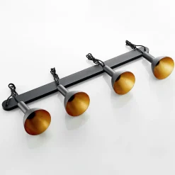 Arcchio hengelampe Cosmina, 4 lyskilder, lengde 120 cm, svart Discount