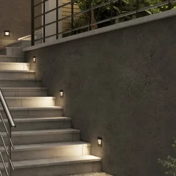 Arcchio innfelt vegglampe Zamo, G9, svart, 12 cm, IP65| Kommersiell Utebelysning|Terrassebelysning