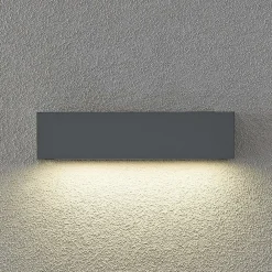 Arcchio LED utendørs vegglampe Lengo, CCT, 25 cm, 1-lys, grå| Kommersiell Utebelysning|Led-Utendørs