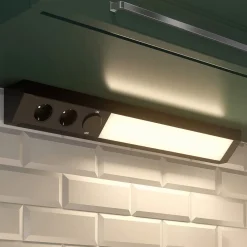 Arcchio LED-benkbelysning Ovano, 62 cm, svart, aluminium Online