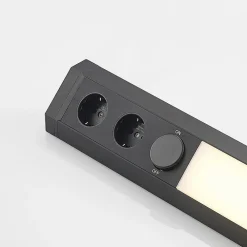 Arcchio LED-benkbelysning Ovano, 62 cm, svart, aluminium Online