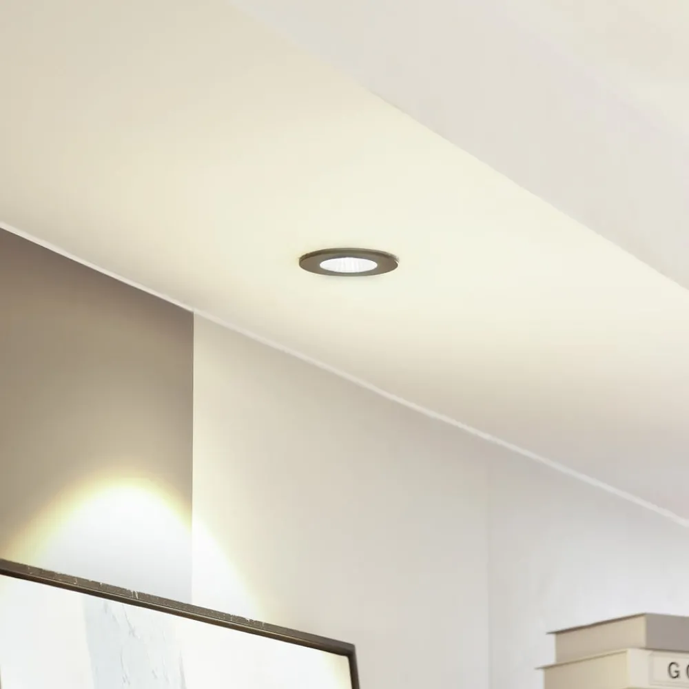 Arcchio LED-downlight Lirin, svart, 2700K| Butikkbelysning