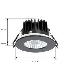 Arcchio LED-downlight Lirin, svart, 2700K| Butikkbelysning