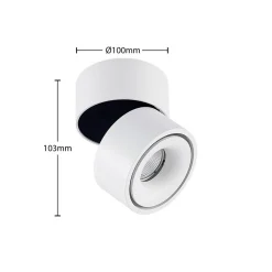 Arcchio LED-downlight Rotari, hvit, 1 lyskilde, 790lm| Butikkbelysning|Kontorbelysning