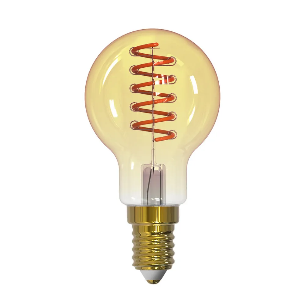 Arcchio LED-filamentpære, E14, 4,9 W, ravfarget Best