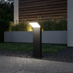 Arcchio LED-gatelampe Yolena, 60 cm, antrasitt, aluminium| Kommersiell Utebelysning|Led-Utendørs