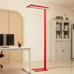 Arcchio LED-gulvlampe Logan Basic, rød, 6 000 lm, dimbar