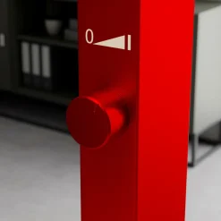 Arcchio LED-gulvlampe Logan Basic, rød, 6 000 lm, dimbar