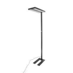 Arcchio LED-gulvlampe Logan Basic, svart, 6000 lm, dimbar| Kontorbelysning|Led-Innendørs