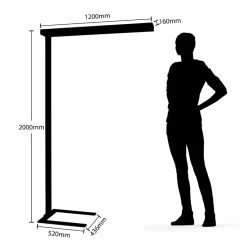 Arcchio LED-gulvlampe til kontor Susi, svart, sensor, berøringsdimmer Clearance