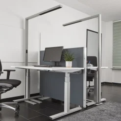 Arcchio LED-gulvlampe til kontor Jolinda, sølv, CCT, sensor, New