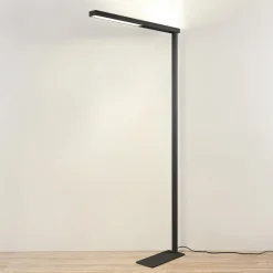 Arcchio LED-gulvlampe til kontor Tamilo, svart, metall, 194 cm| Gulvlamper