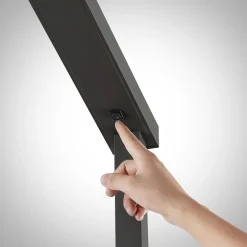 Arcchio LED-gulvlampe til kontor Tamilo, svart, metall, 194 cm| Gulvlamper