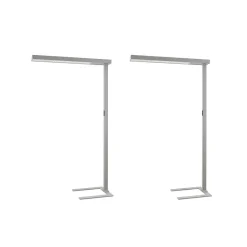 Arcchio LED-gulvlampe til kontor Susi, sett med 2, sølv, sensor Outlet