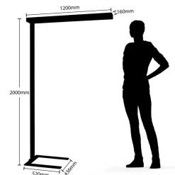 Arcchio LED-gulvlampe til kontor Susi, sett med 2, sølv, sensor Outlet
