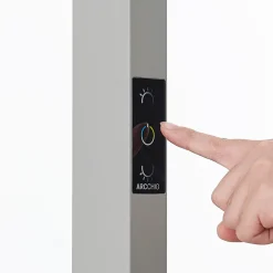 Arcchio LED-gulvlampe til kontor Susi, sett med 2, sølv, sensor Outlet