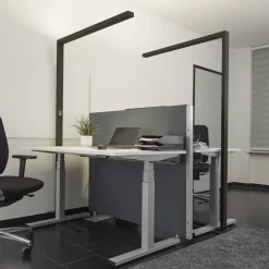 Arcchio LED-gulvlampe til kontor Jolinda, sett med 2, svart, 4 000K Online