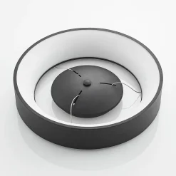 Arcchio LED-hengelampe Aleksi, Ø 45 cm, svart, metall, CCT Outlet